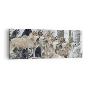 Quadro em tela - Família e amigos - 140x50 cm