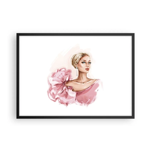 Pôster com moldura preta - Parece pintada... - 70x50 cm