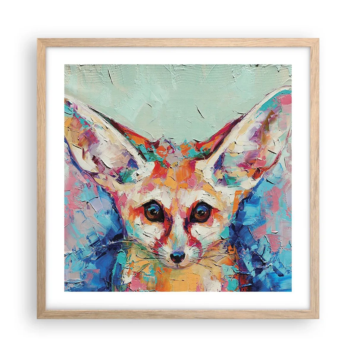 Pôster com moldura de carvalho claro - Estão prontos para mim? - 50x50 cm