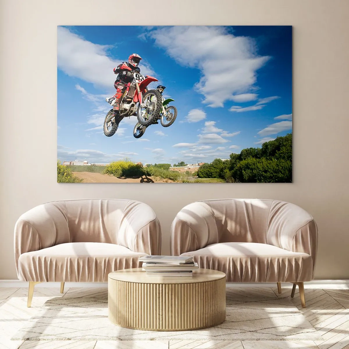 Quadro em vidro - Salto celeste - 100x70 cm
