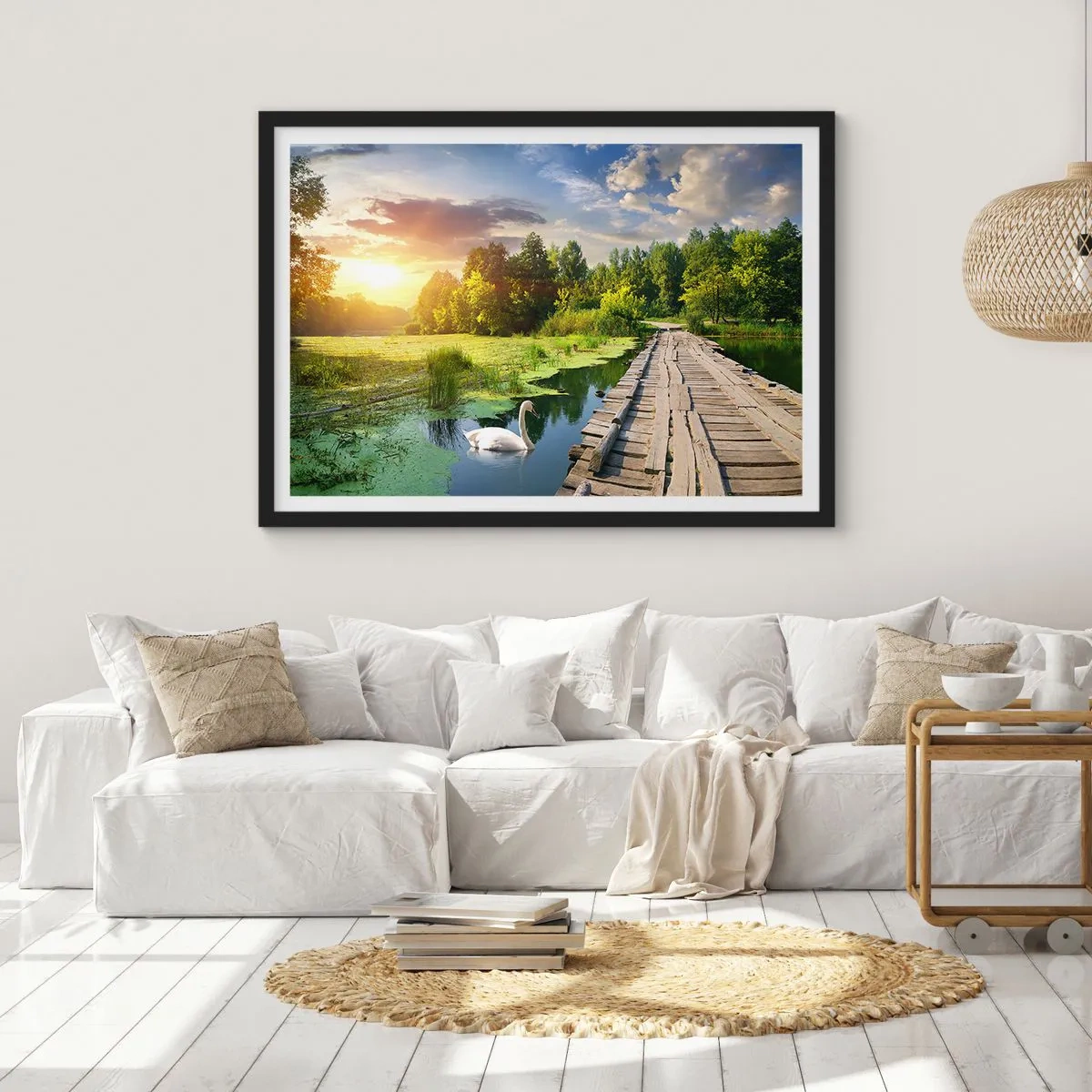 Pôster com moldura preta - Verão em todos os lugares - 100x70 cm