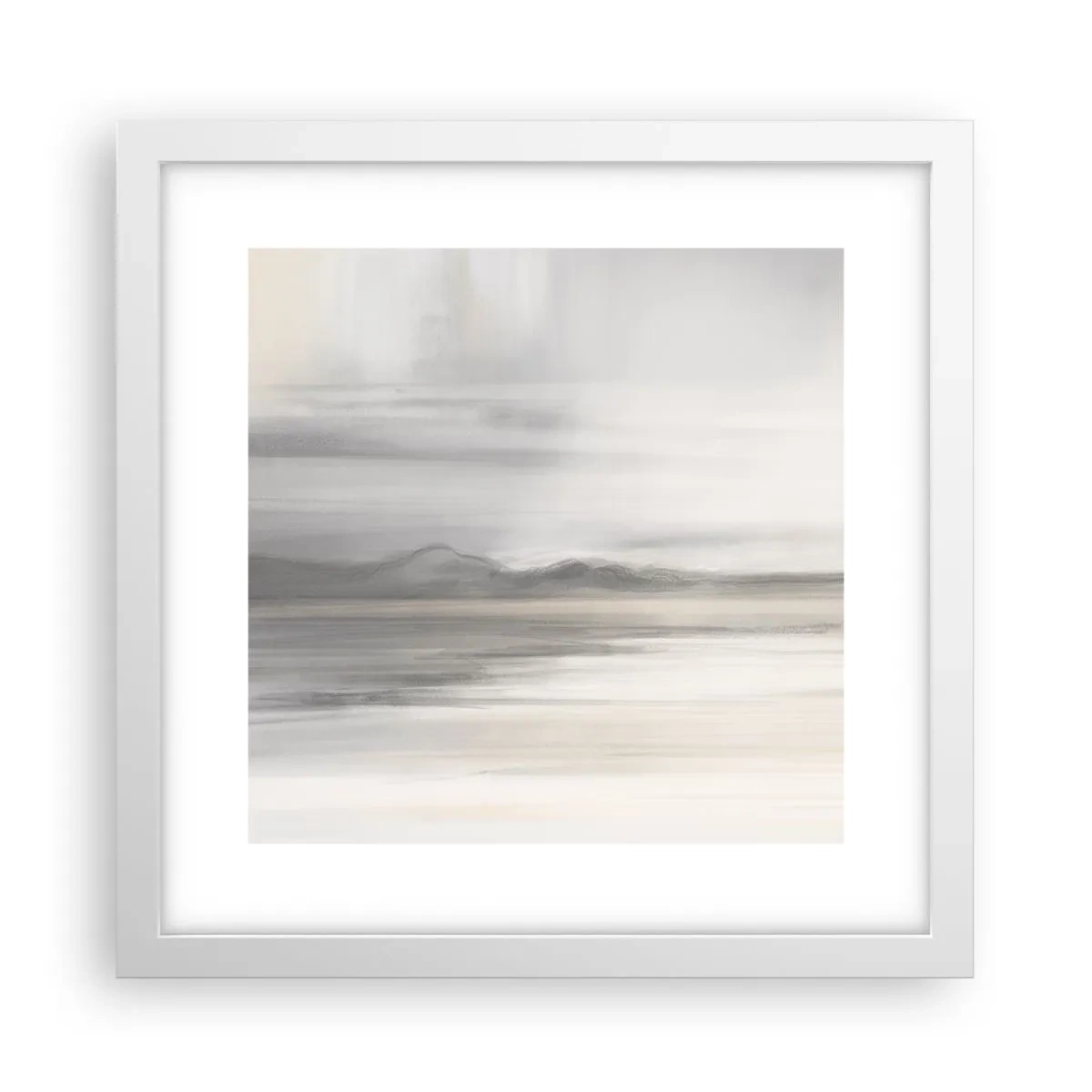 Pôster em moldura branca - Distância pensativa - 30x30 cm