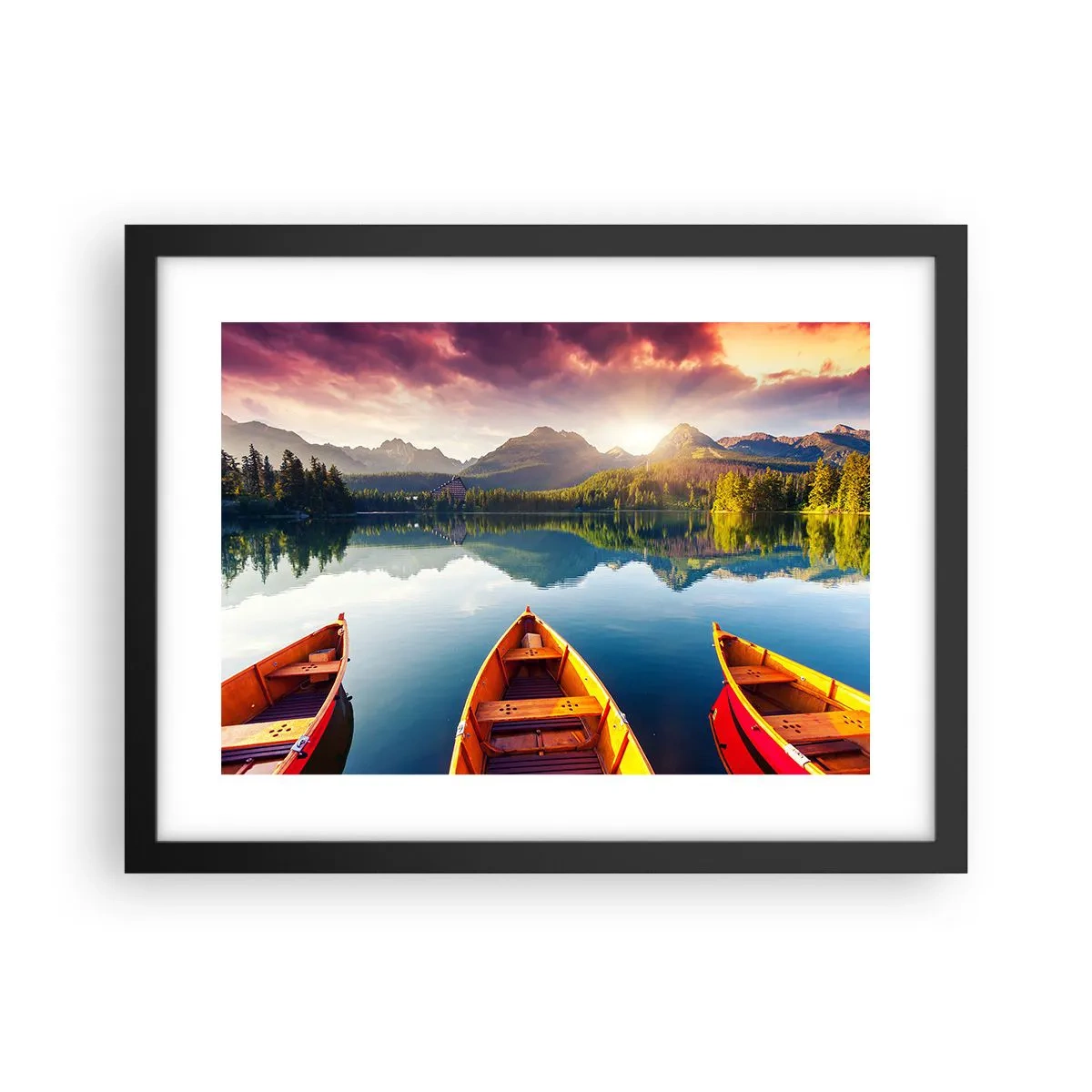 Pôster com moldura preta - Nada contra a natureza - 40x30 cm