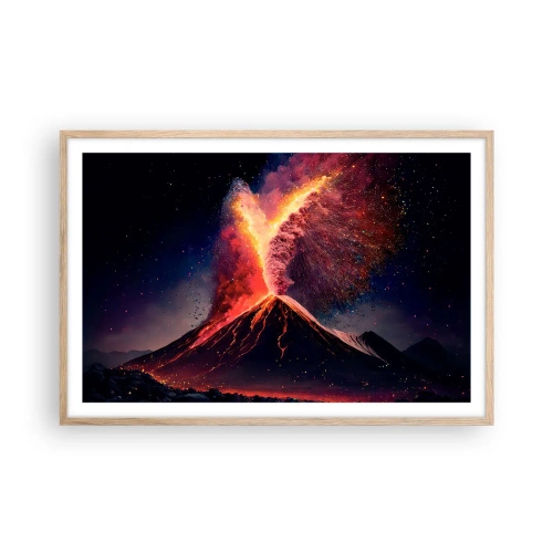 Pôster com moldura de carvalho claro - Beleza e terror - 91x61 cm