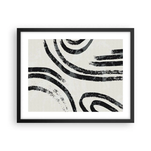 Pôster com moldura preta - Meio parado - 50x40 cm