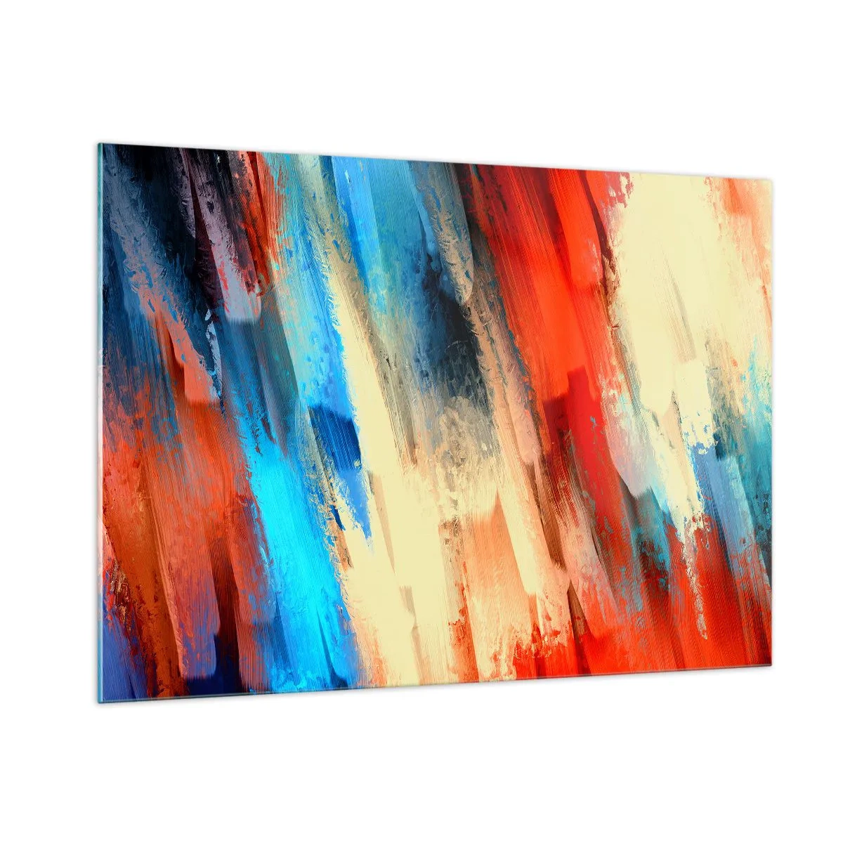 Quadro em vidro - Cascata de cores - 100x70 cm