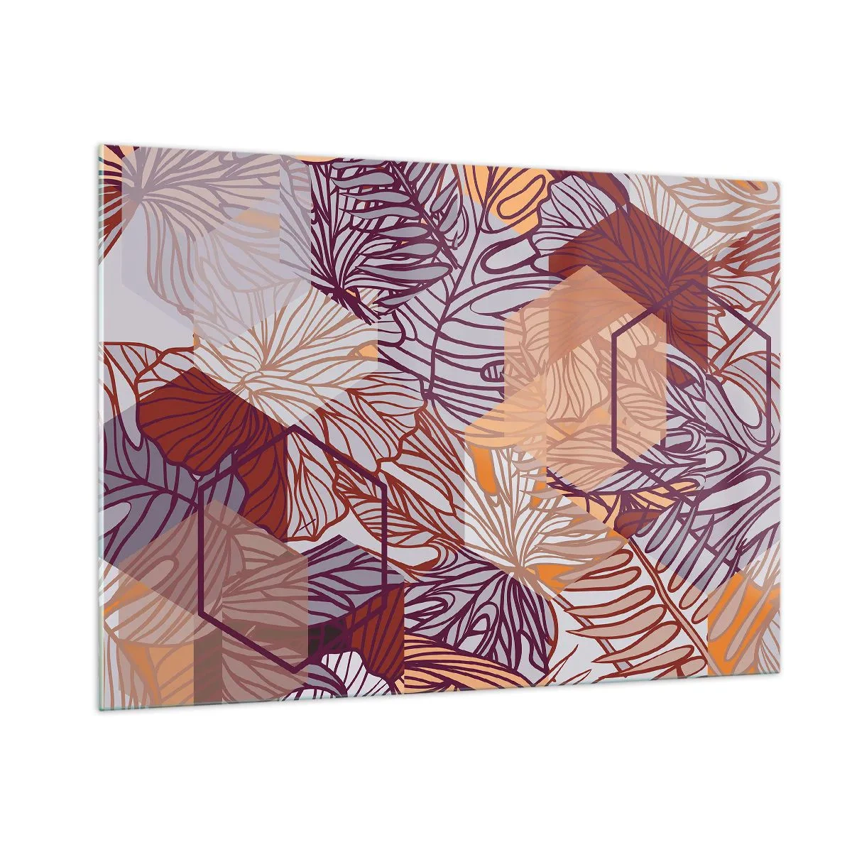 Quadro em vidro - A impossível relação entre a geometria e a natureza - 100x70 cm