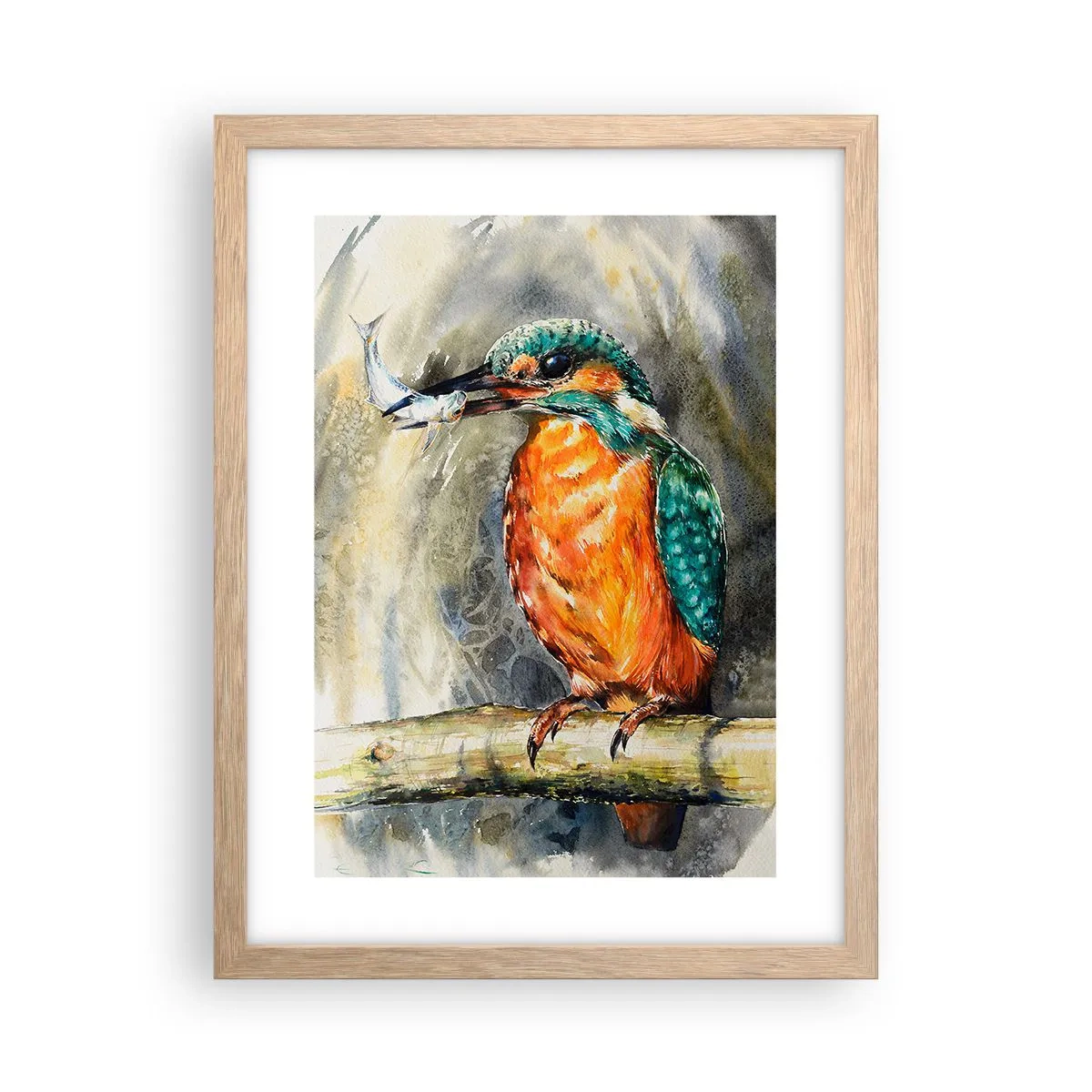 Pôster com moldura de carvalho claro - Lei da natureza - 30x40 cm