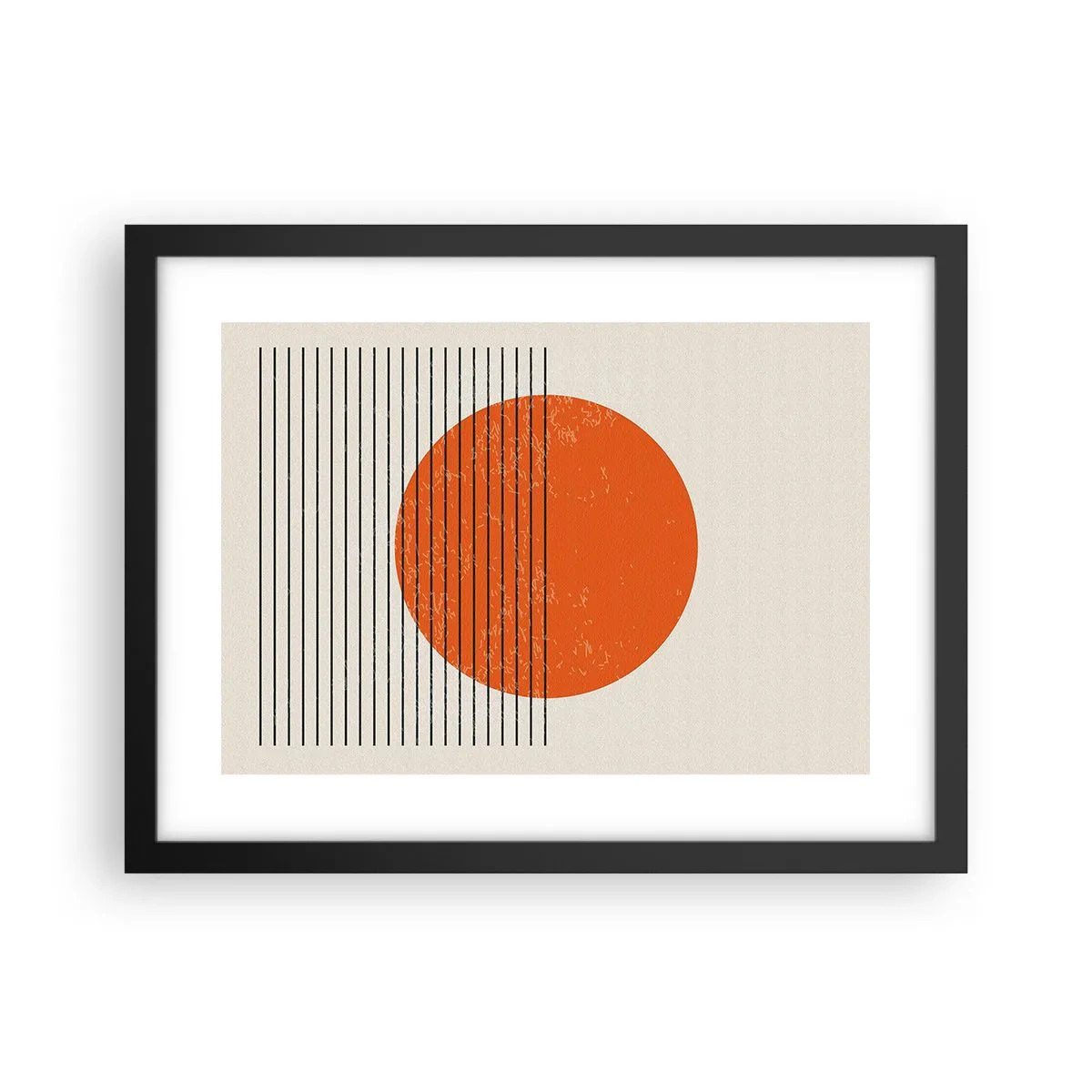 Pôster com moldura preta - Sempre sol - 40x30 cm