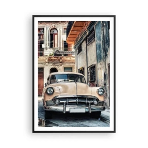 Pôster com moldura preta - Siesta em Havana - 70x100 cm