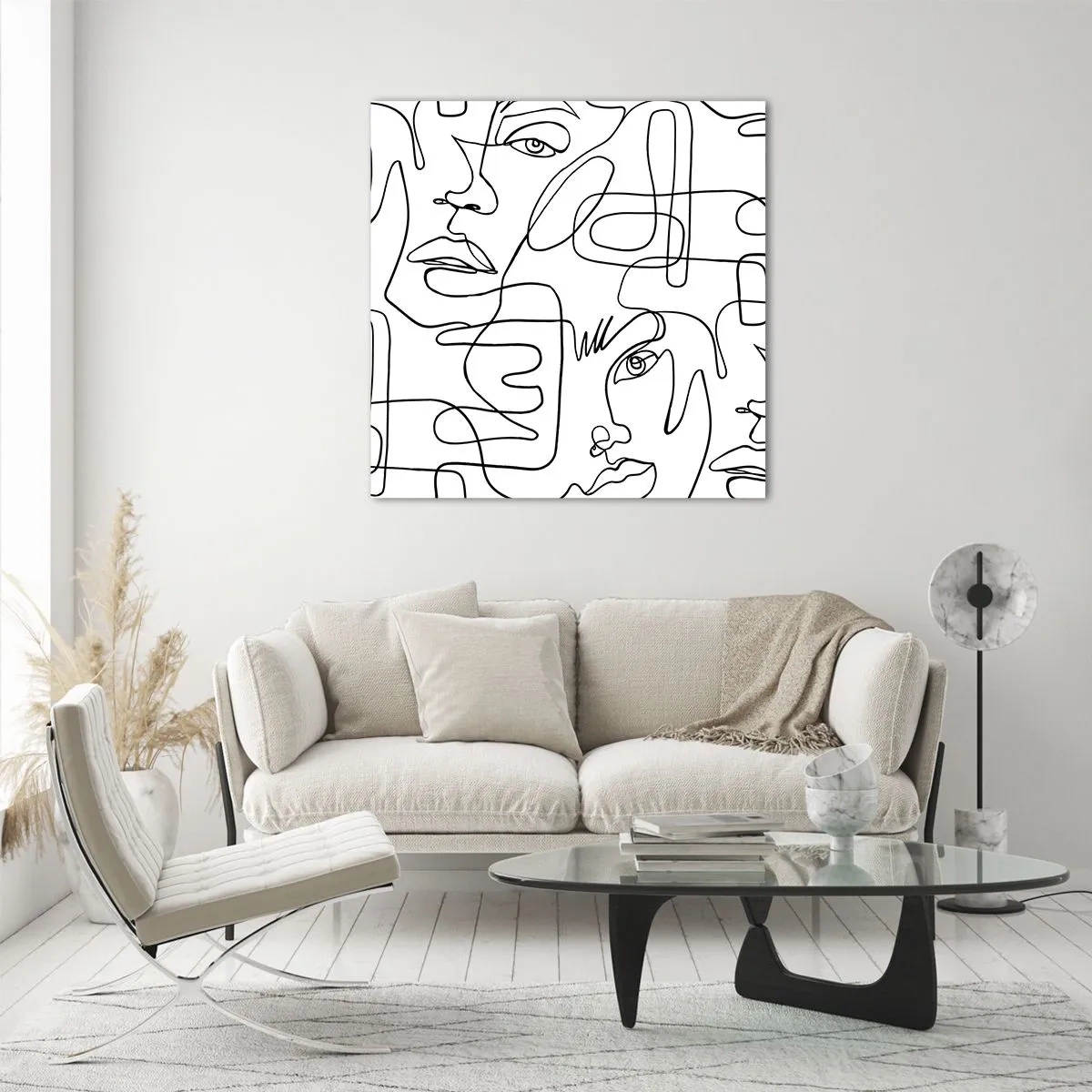 Quadro em vidro - Em emoções emaranhadas - 40x40 cm