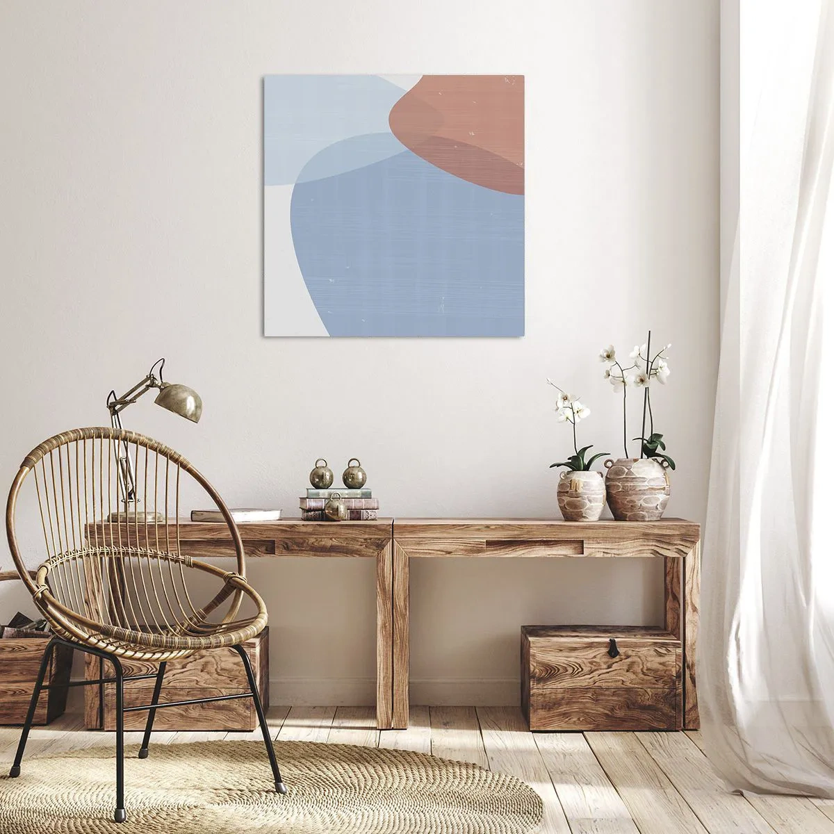 Quadro em tela - Relacionamentos pastel - 70x70 cm