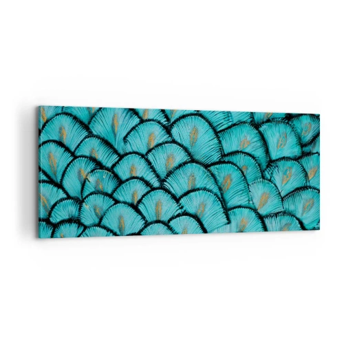 Quadro em tela - A grande gala de penas - 100x40 cm