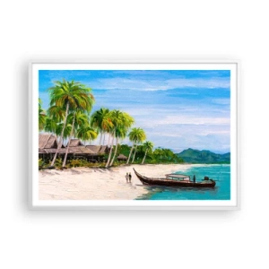 Pôster em moldura branca - Um sonho exótico - 100x70 cm