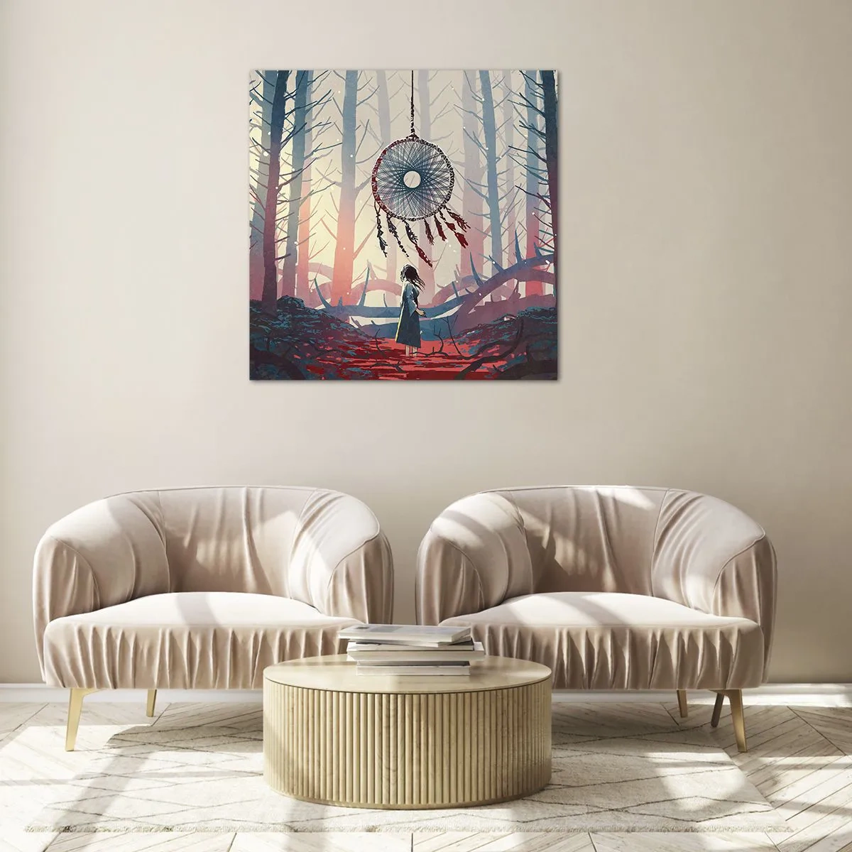 Quadro em vidro - O ritual secreto da felicidade - 50x50 cm