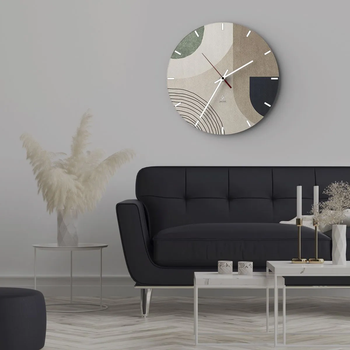 Relógio de parede - Relógio em vidro - A gentileza do oval - 40x40 cm