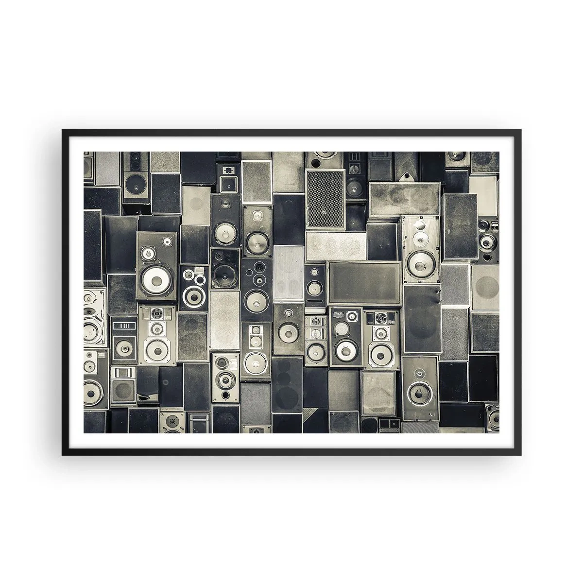Pôster com moldura preta - Está tudo bem - 100x70 cm