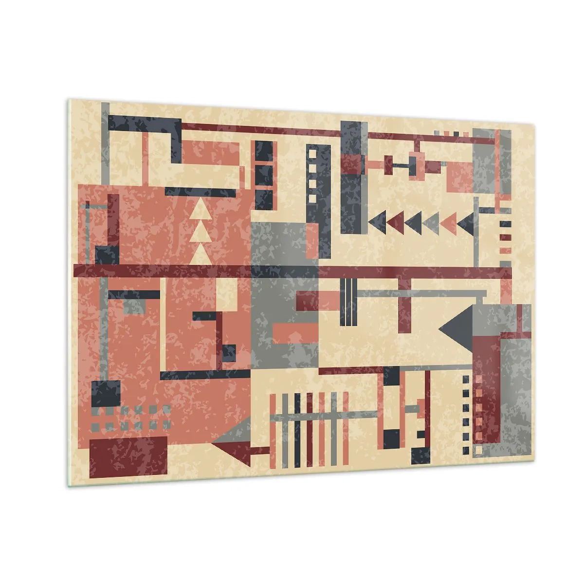 Quadro em vidro - Combinação de verticais e horizontais - 100x70 cm
