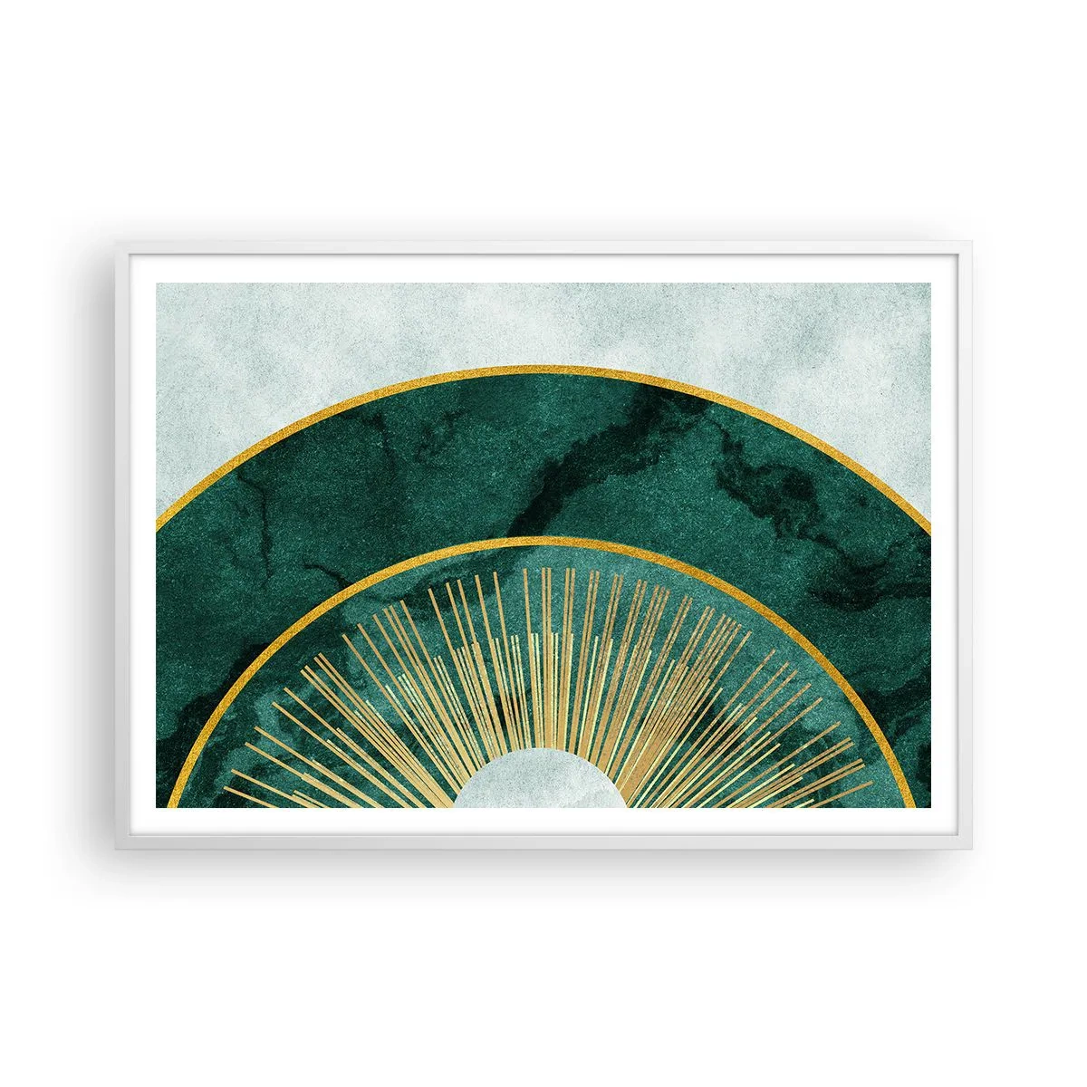 Pôster em moldura branca - Outro sistema solar - 100x70 cm