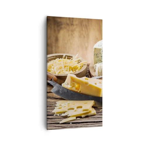 Quadro em tela - Sorria para o queijo - 55x100 cm