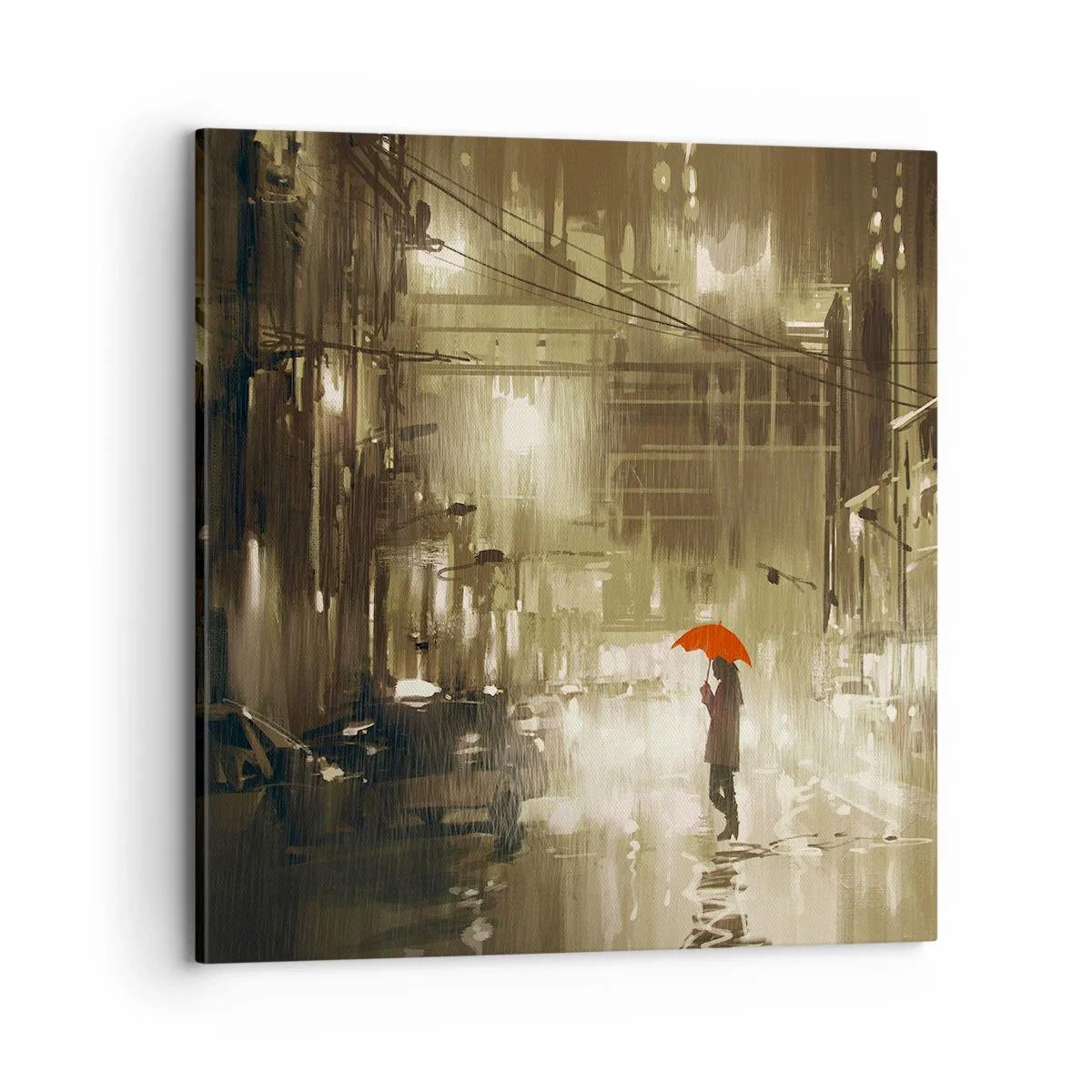 Quadro em tela - Sozinha, mas não solitária - 70x70 cm