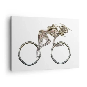 Quadro em tela - Uma bicicleta mecânica com design futurista - 70x50cm - Uma ótima máquina - Decoração de parede moderna para a sala de estar e quarto ARTTOR