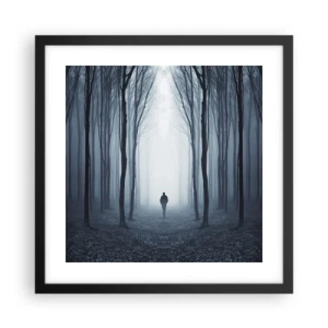 Pôster com moldura preta - Tudo simples e claro - 40x40 cm