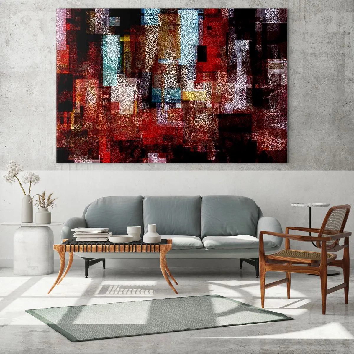 Quadro em vidro - Uma grande confusão - 100x70 cm