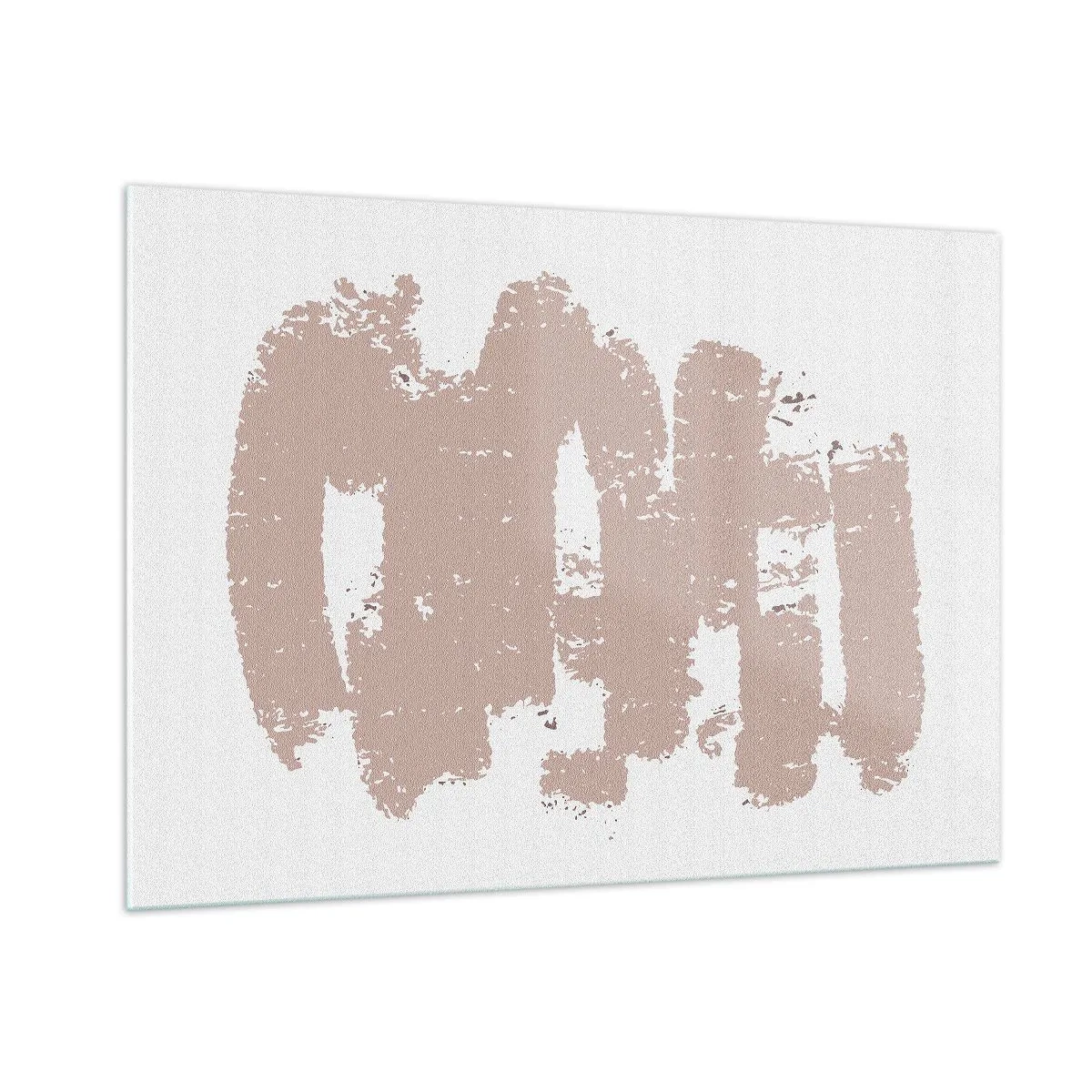 Quadro em vidro - Abstração em rosa suave - 100x70 cm