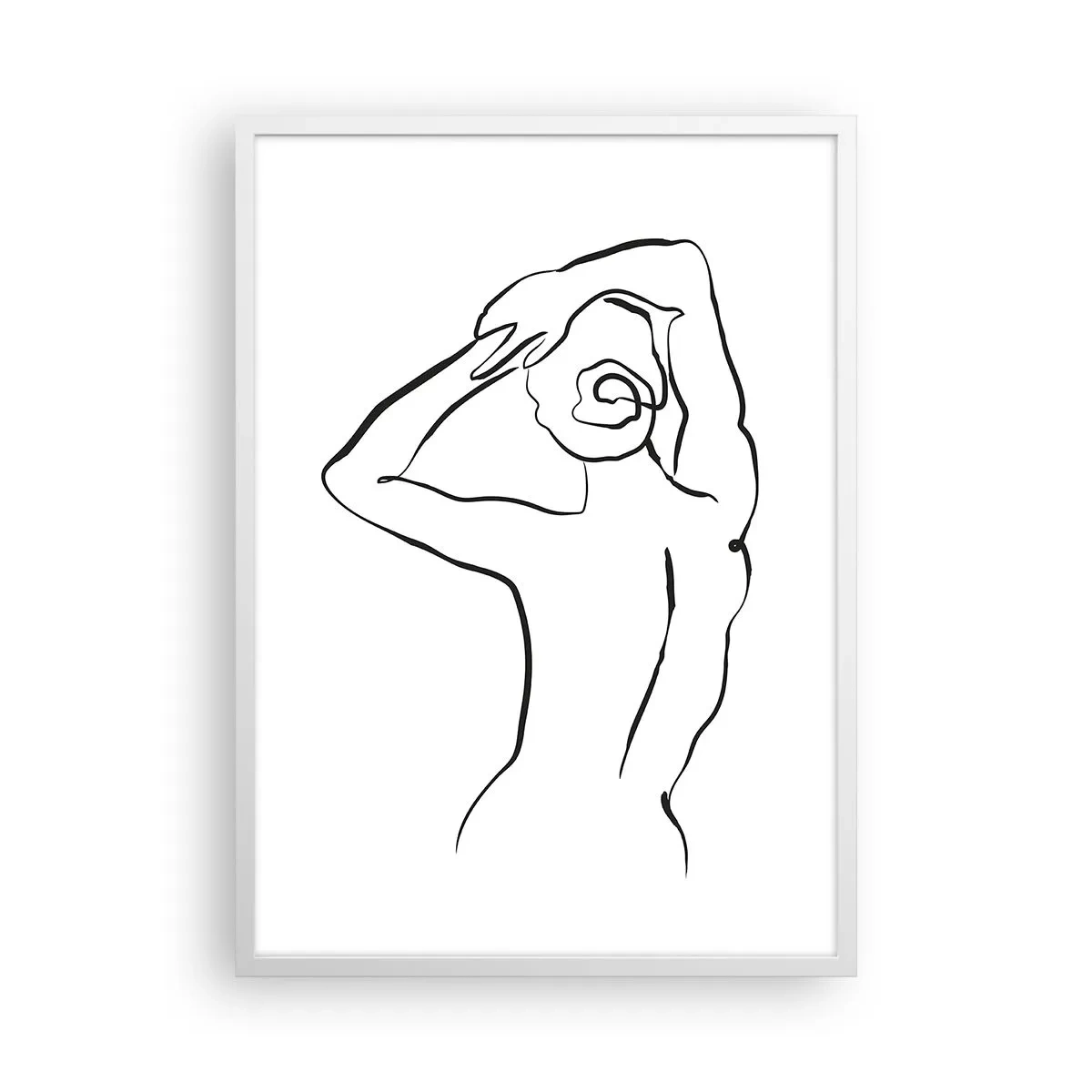 Pôster em moldura branca - Nu matinal - 50x70 cm