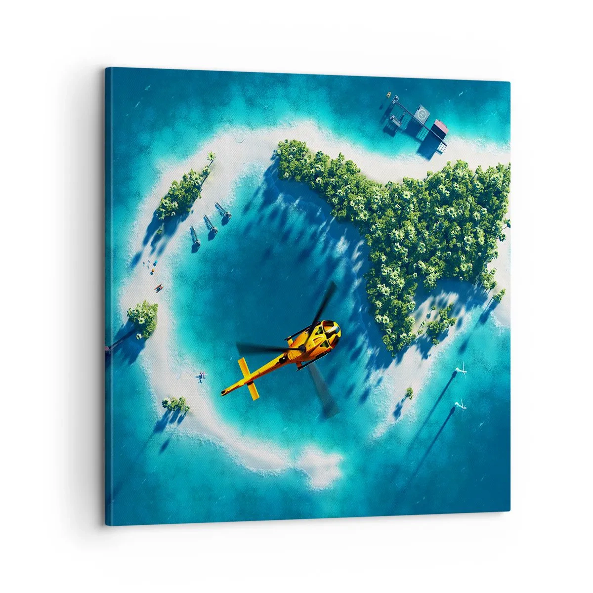 Quadro em tela - Compre uma ilha para si - 60x60 cm