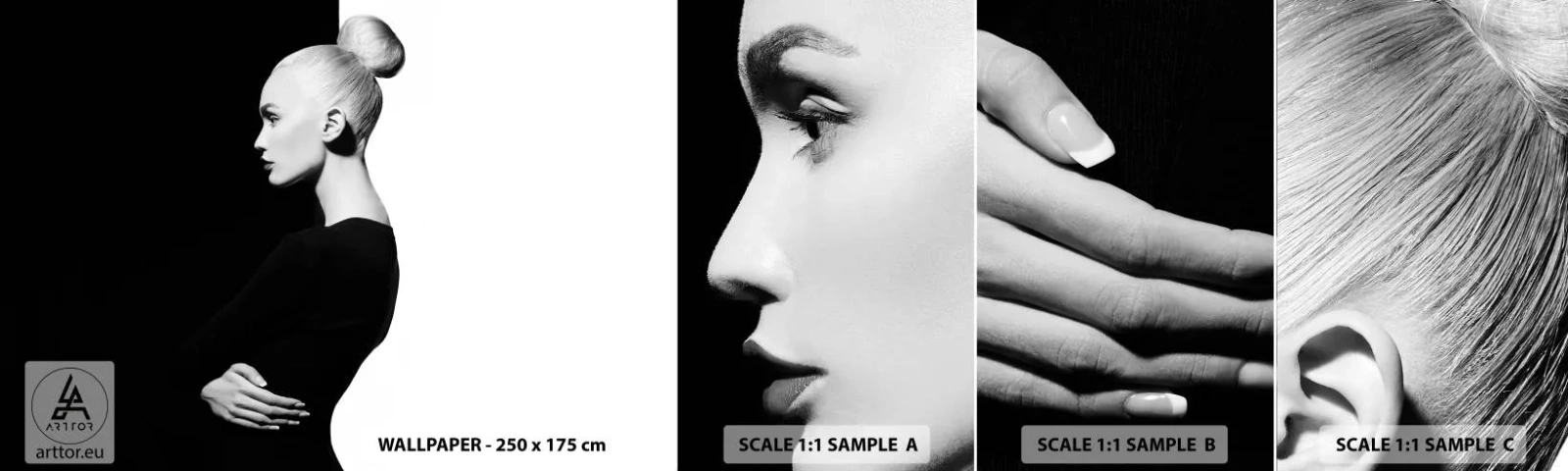 Amostra de Papel de Parede Standard Eco - Simplesmente mulher - Moda, Mulher, Elegante - 100x30 cm