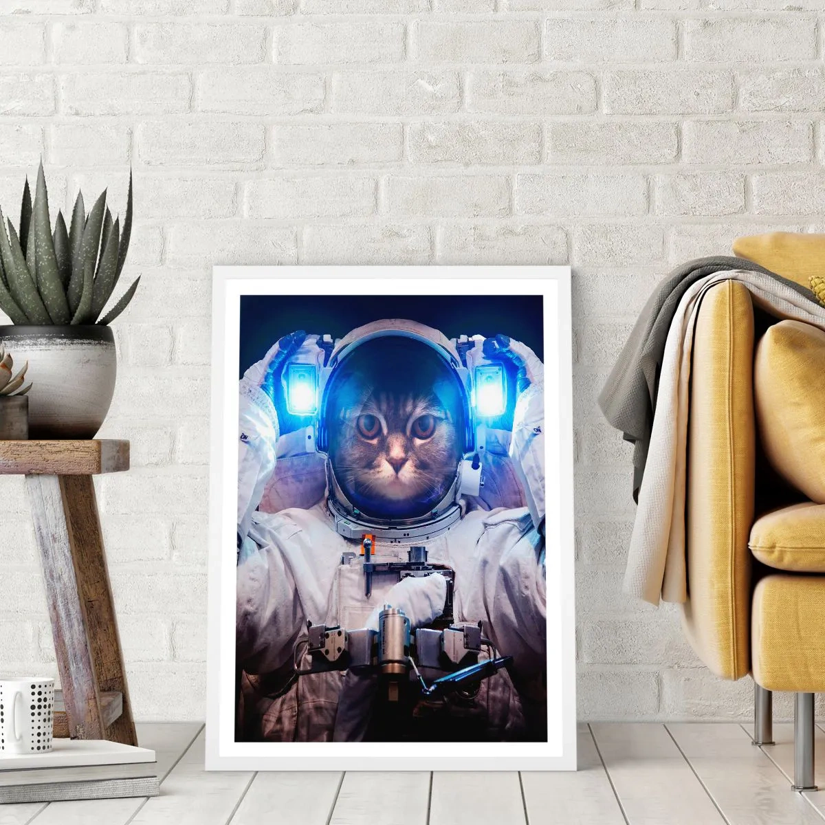 Pôster em moldura branca - Houston, temos um problema - 30x40 cm