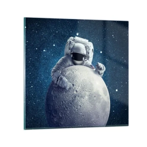 Quadro em vidro - Coringa do espaço - 30x30 cm