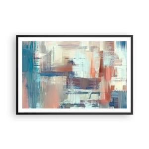 Pôster com moldura preta - Alcance a luz - 91x61 cm