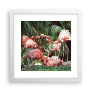 Pôster em moldura branca - Fofocas da tarde - 30x30 cm