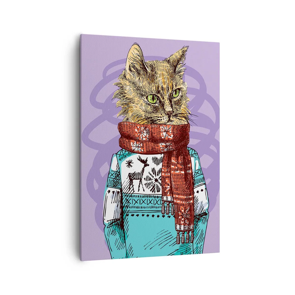 Quadro em tela - Gato não só de botas - 70x100 cm