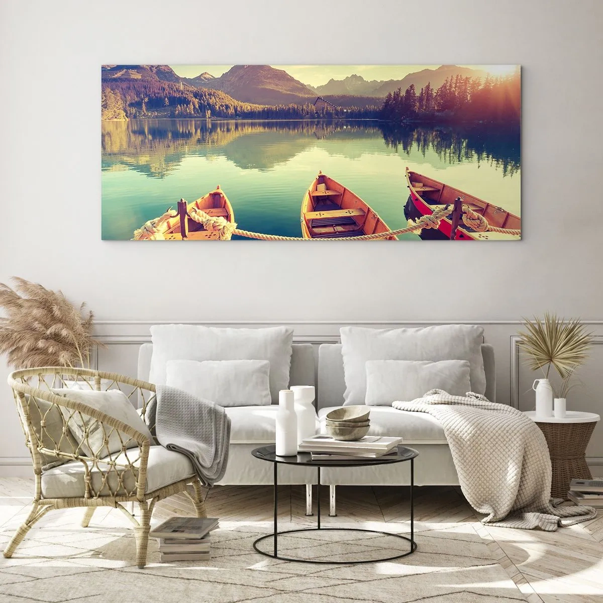 Quadro em vidro - Viver de acordo com as suas leis - 90x30 cm