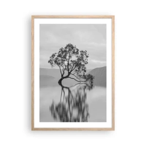 Pôster com moldura de carvalho claro - Existe um país assim - 50x70 cm
