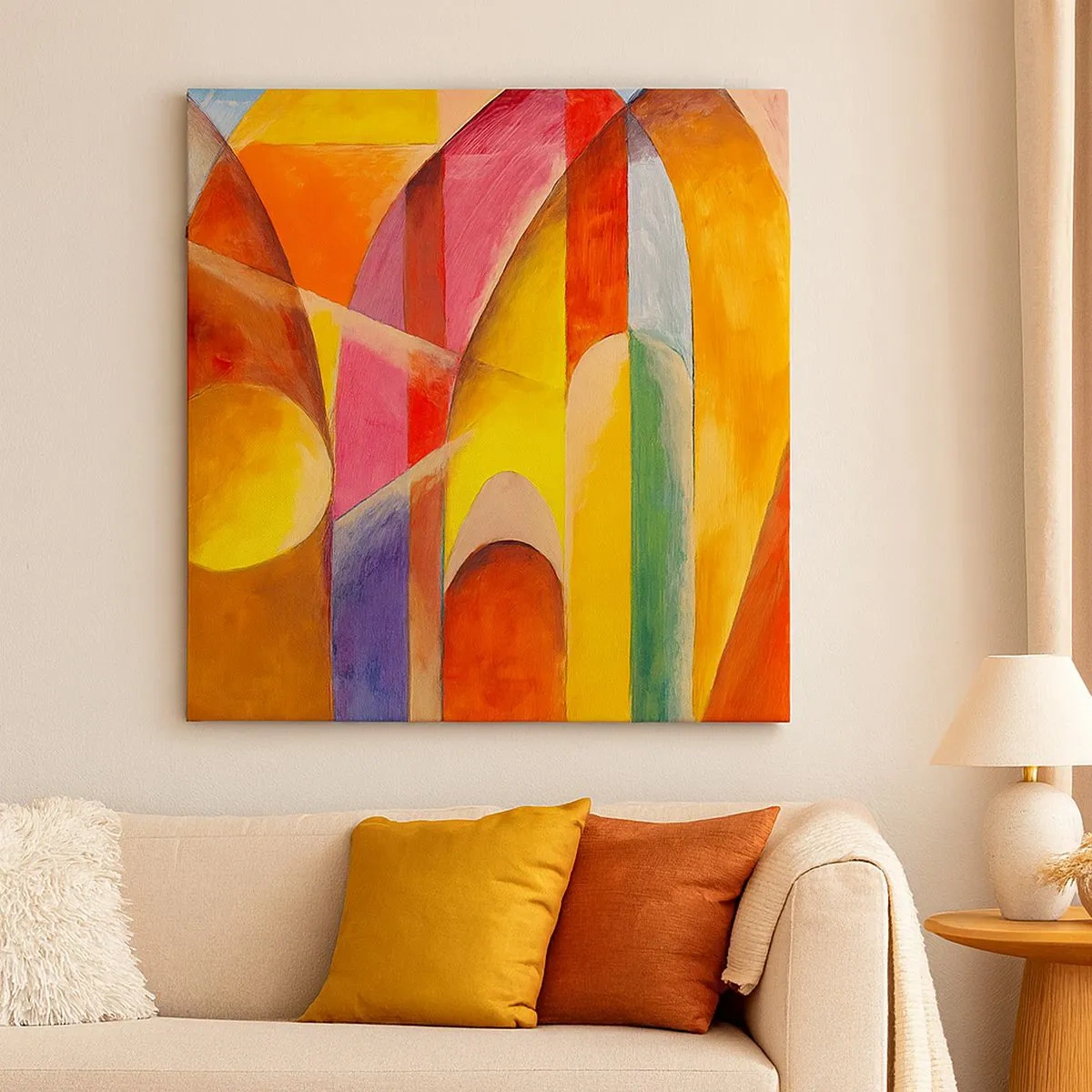 Quadro em tela - Catedral do Sol - 30x30 cm