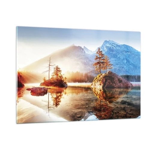 Quadro em vidro - A natureza sob uma nova luz - 120x80 cm