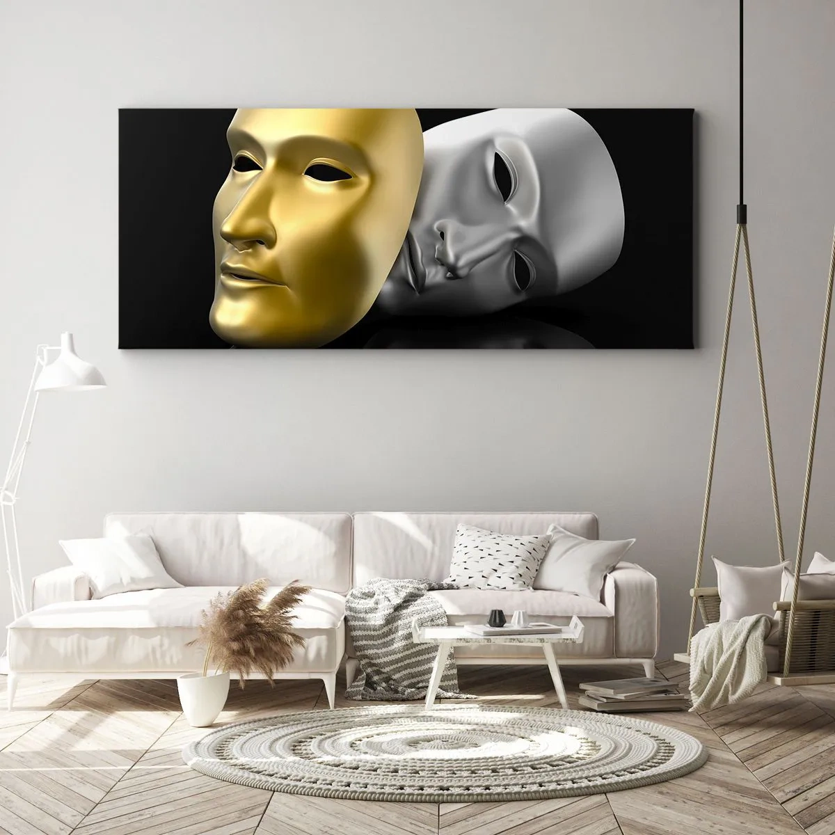Quadro em tela - A vida é um teatro - 100x40 cm