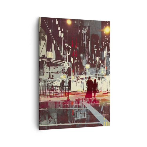 Quadro em tela - Travessia metropolitana - 50x70 cm