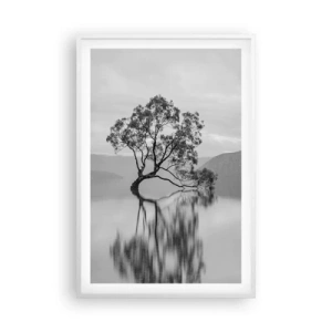 Pôster em moldura branca - Existe um país assim - 61x91 cm