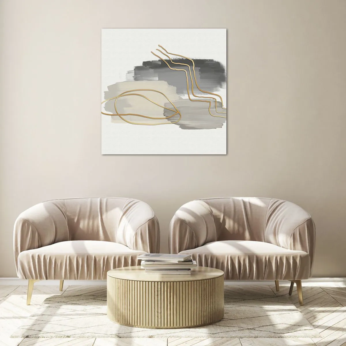 Quadro em vidro - Duração e movimento - 50x50 cm