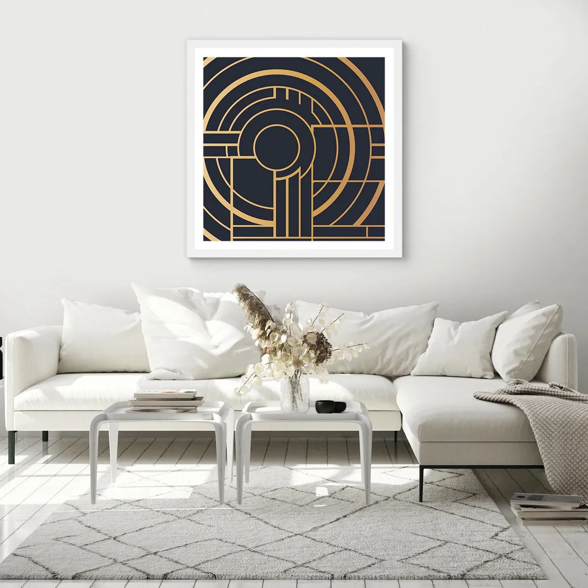 Pôster em moldura branca - Rotação das coisas - 50x50 cm