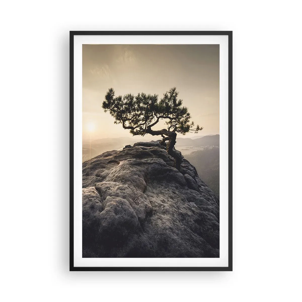 Pôster com moldura preta - A vida ganha sempre - 61x91 cm