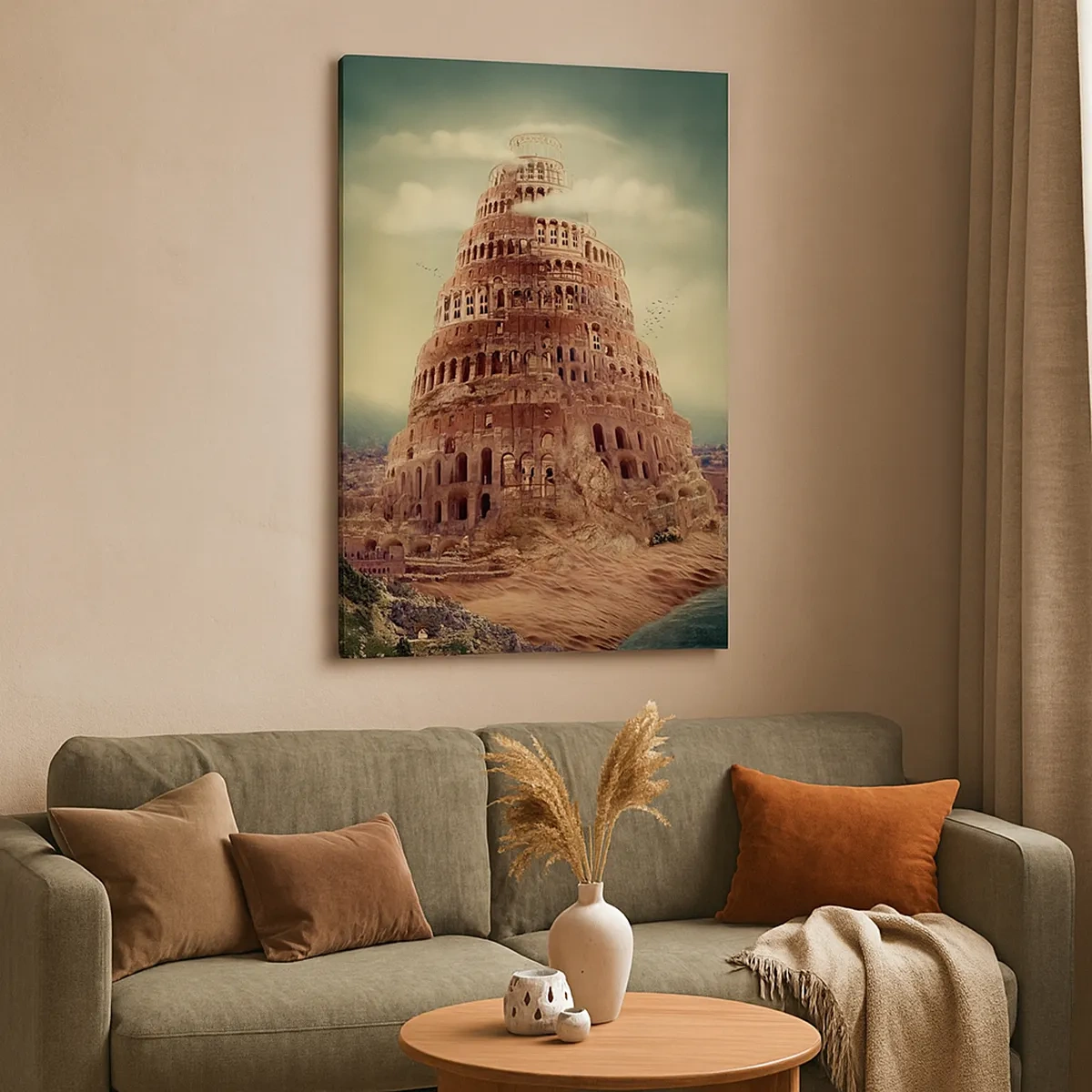 Quadro em tela - Torre de babel - 50x70 cm