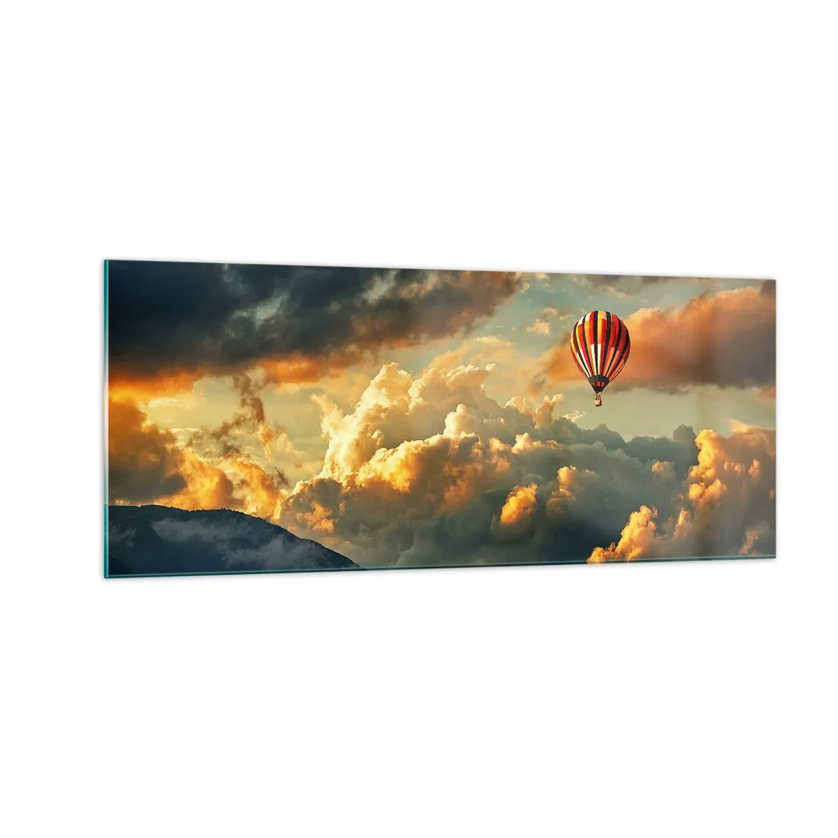 Quadro em vidro - Eu voo porque sou livre - 100x40 cm