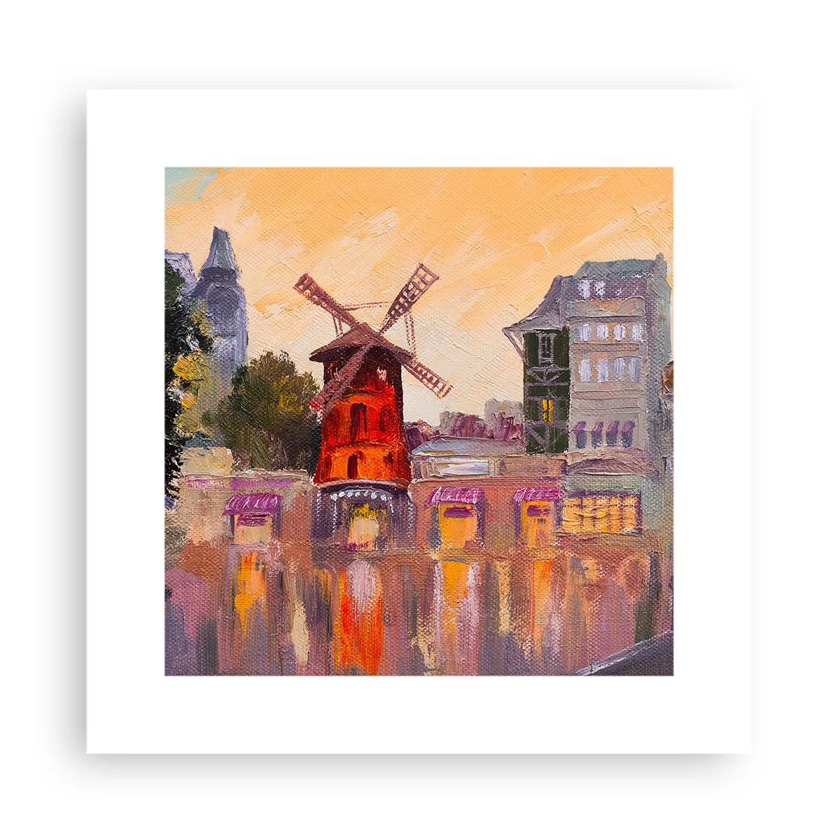 Pôster - Ícones parisienses – Moulin Rouge - 30x30 cm
